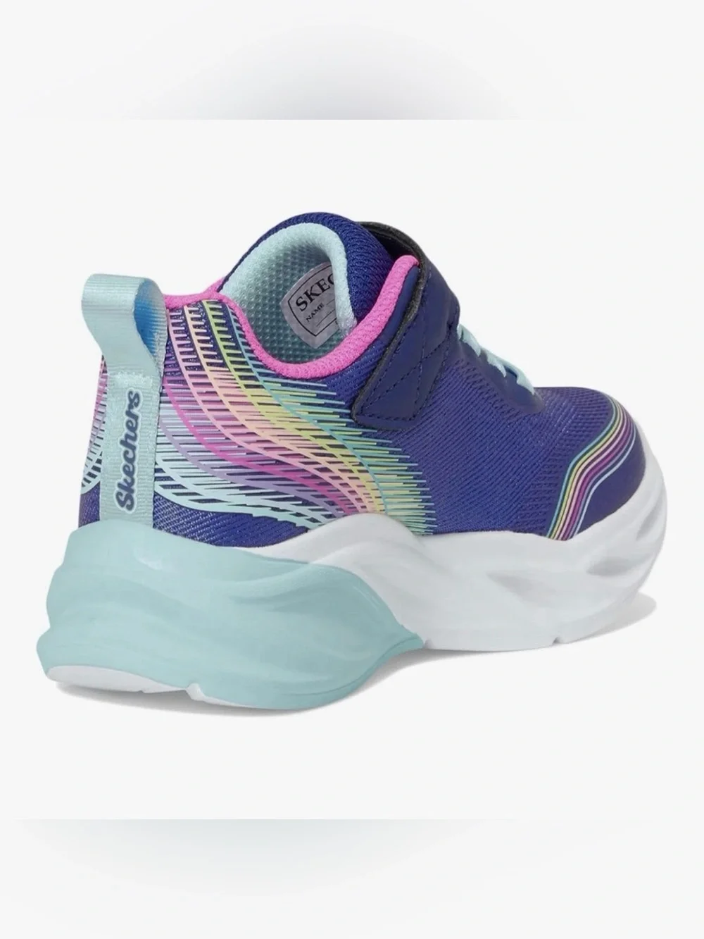 Skechers Kids' S-Lights Navy & Pink Light-Up Athletic Shoes